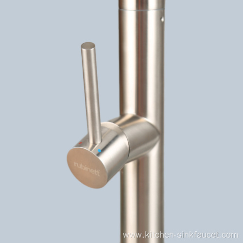 Stainless steel kitchen pull faucet